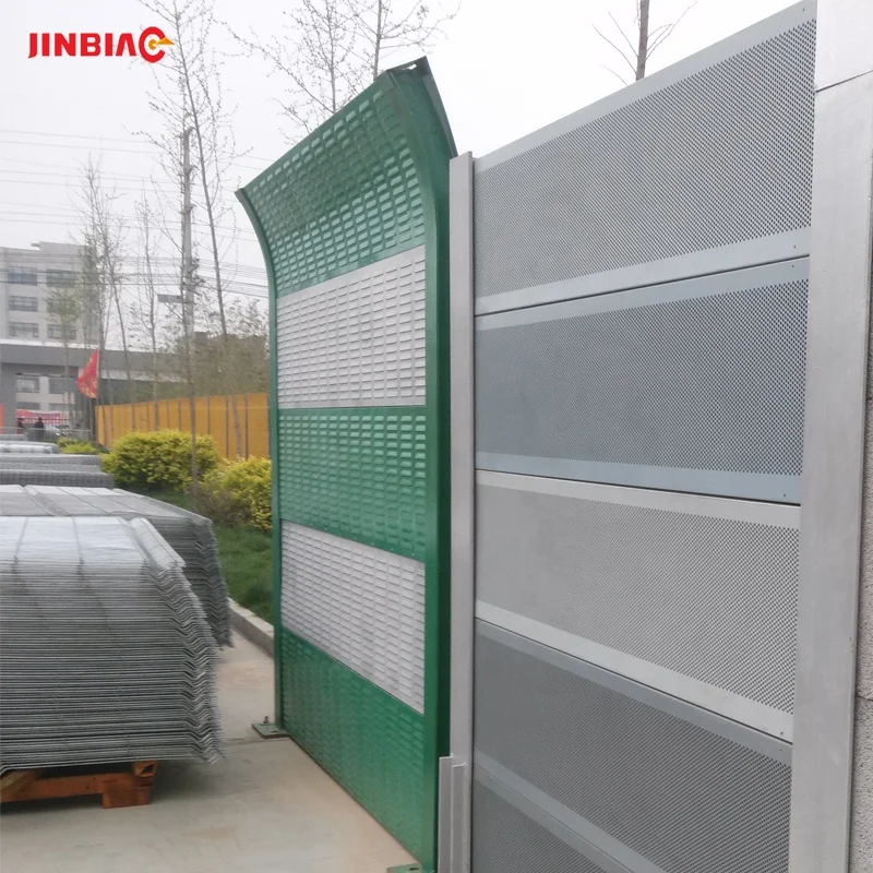 HEBEI JINBIAO September Promotion Perforated Aluminum 1.2mm thick Noise Barriers Sound Proof Wall For Highways