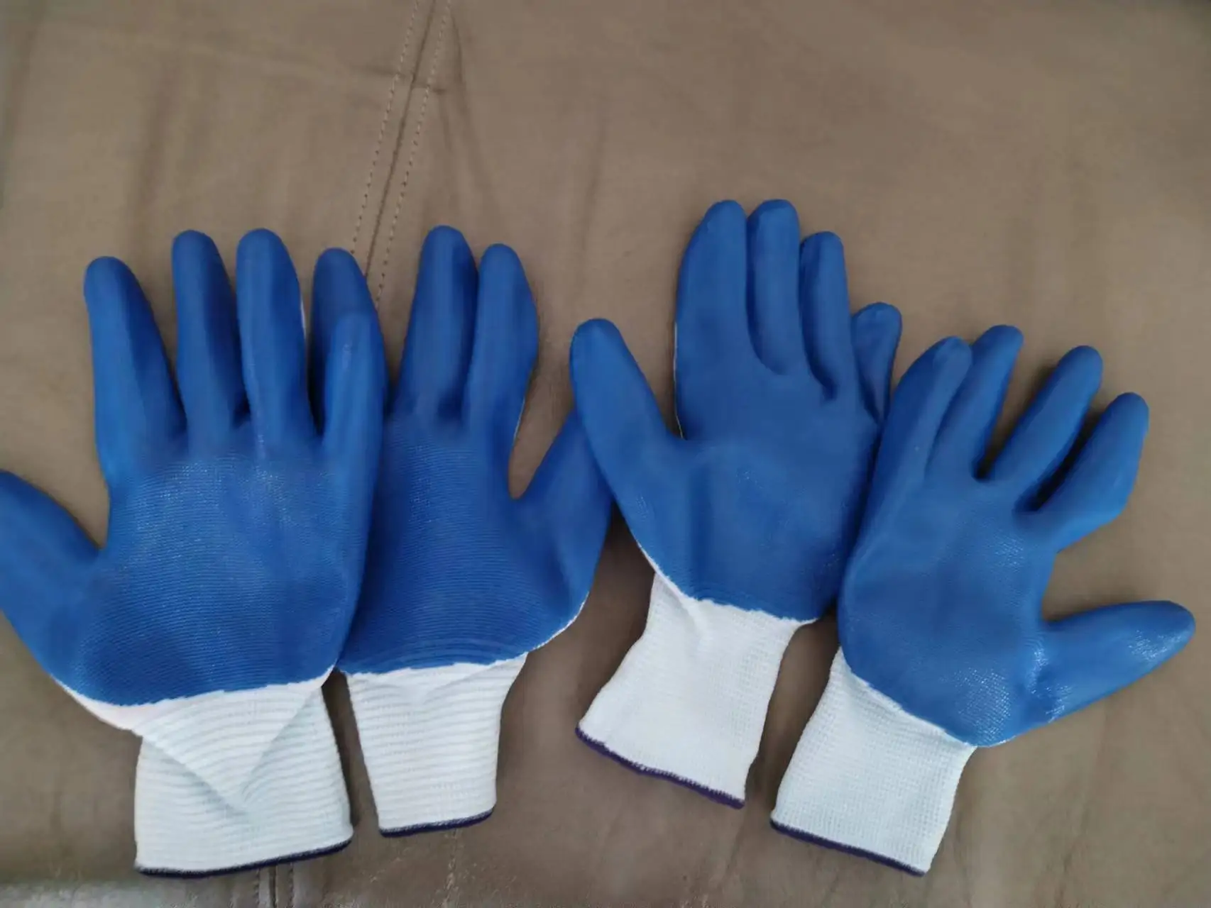 Manufacturers wholesale labor protection gloves nylon work wear-resistant nitrile latex impregnated gloves