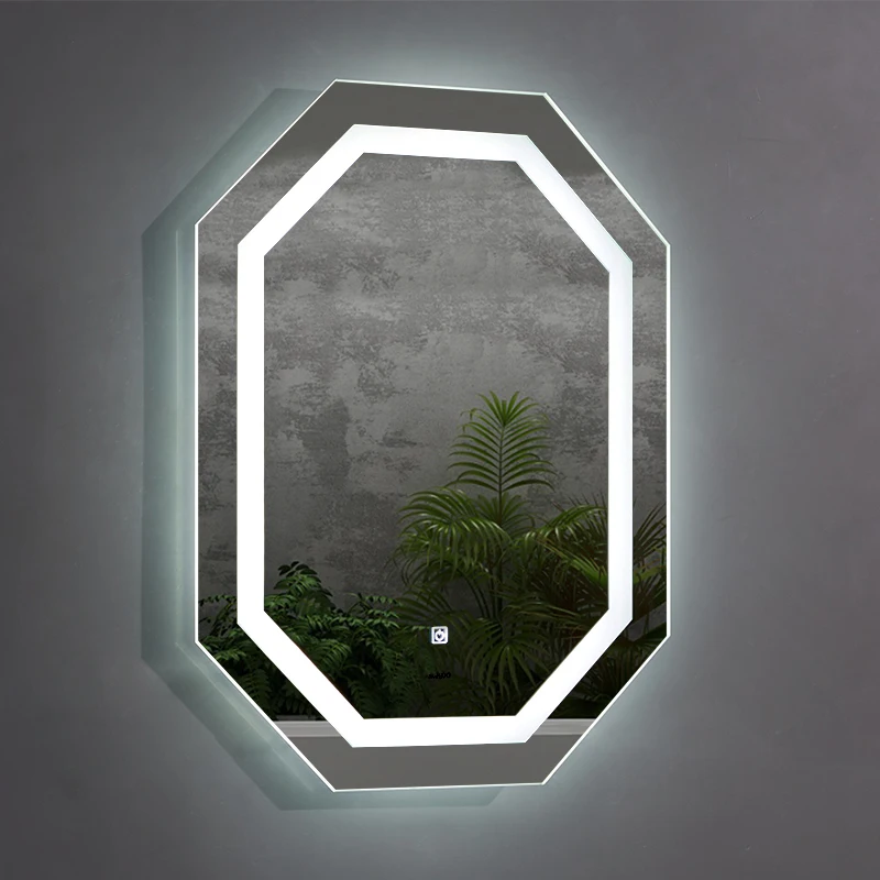 Hangzhou Factory High Quality Low Price Rectangle Bath Wall Hanging Led Lighted Vanity Mirror With Led Light