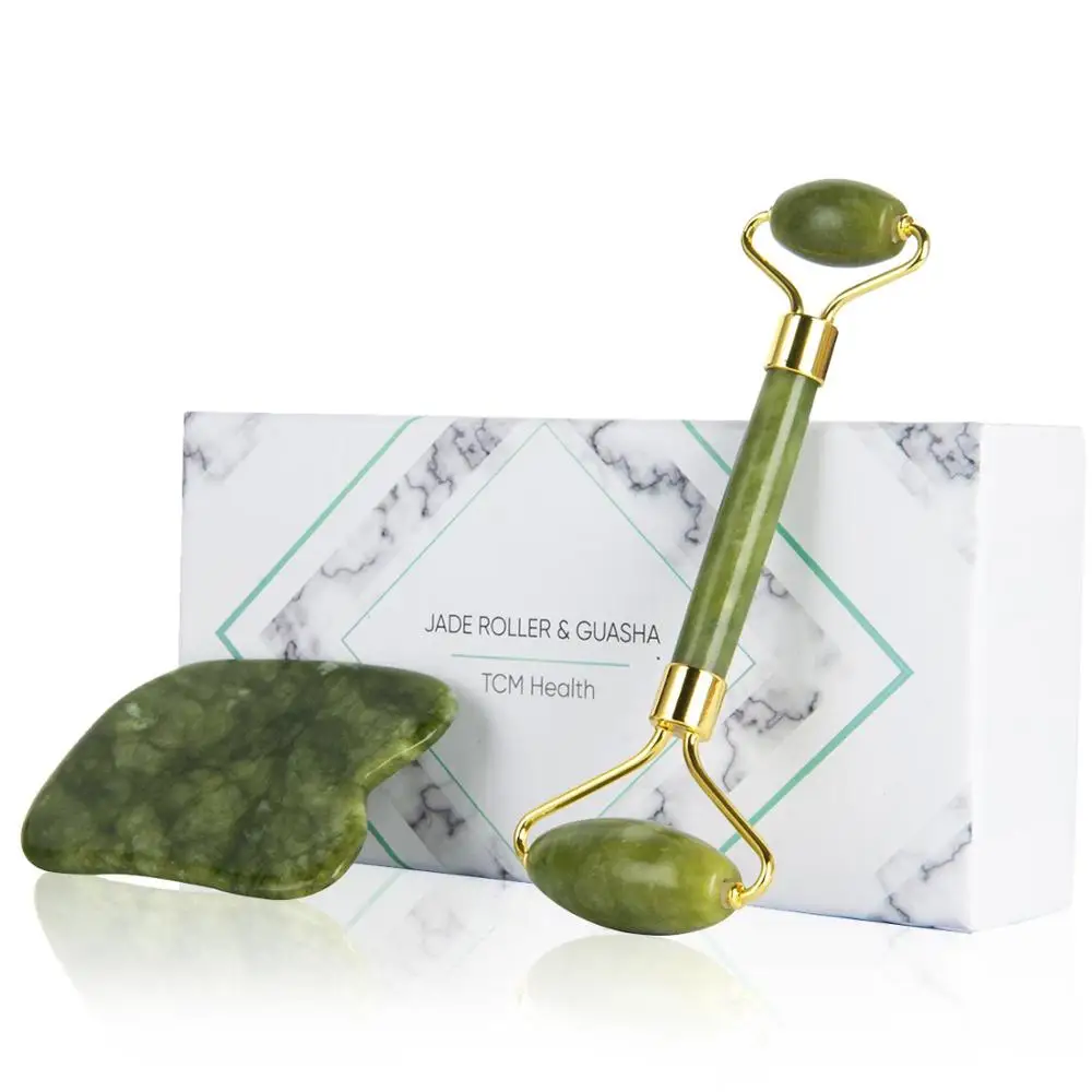Amazon Hot-selling Dark Green Jade Roller Jade Facial Roller Massager Roller Jade for Face