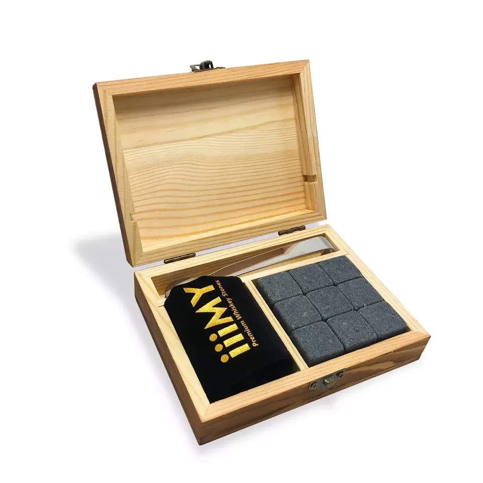 Whiskey Stone 6 pcs Inner Lid Customized Logo Whisky Stone Sets