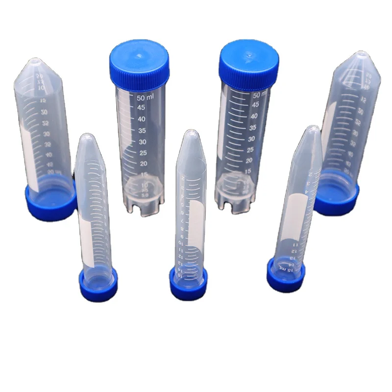 Factory Wholesale Accepts Customized 10ml 15ml Centrifuge Tube with Transparent Thite Scale