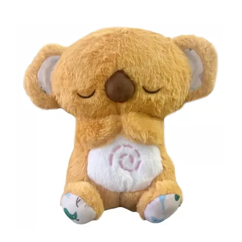 New Baby Sleep Soother Sound Machine Sleeping Plush Toy Comforter Breathing Koala Stuffed Animals Baby Sleep And Playmate