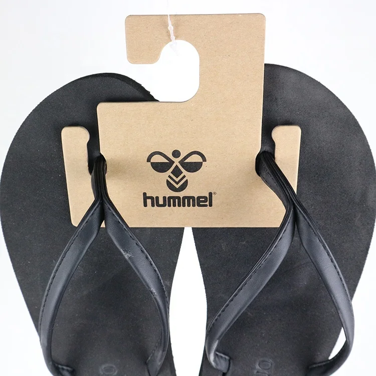 Customized Debossed logo printing recycled paper cardboard flip flops hangers/shoes hanger