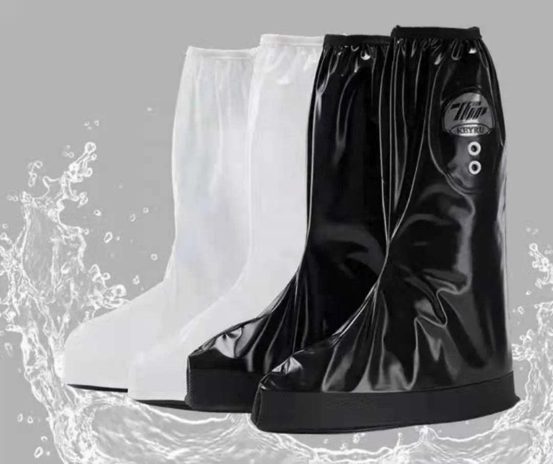 Non-slip and waterproof durable PVC Reusable Motorcycle Silicone Waterproof Shoe Rain shoe covers