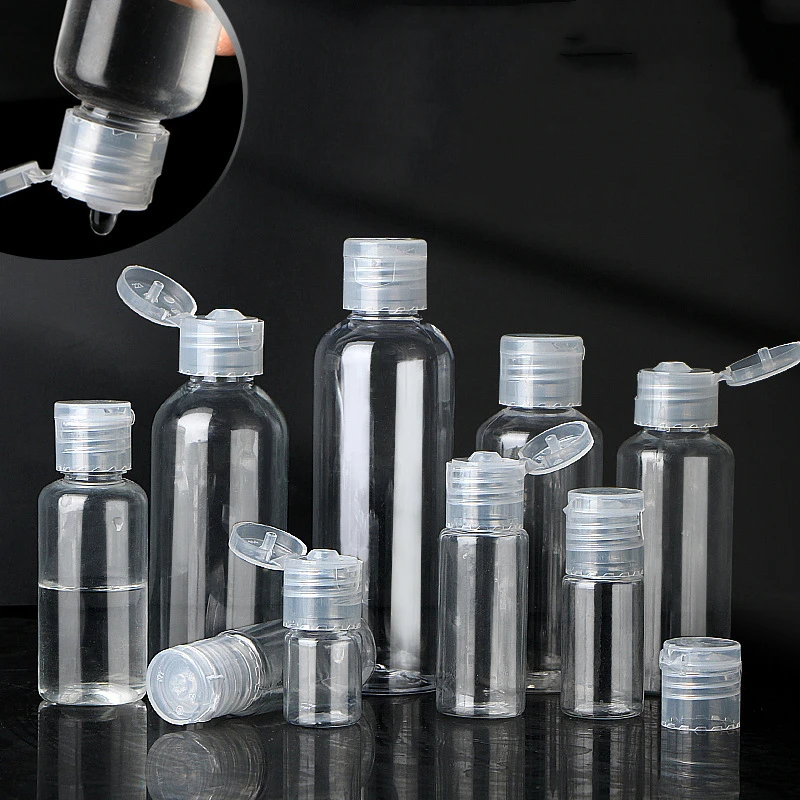 Cheap PET plastic 50 ml flip top cap bottle 30ml 50ml 100ml plastic lotion cosmetic squeeze bottle