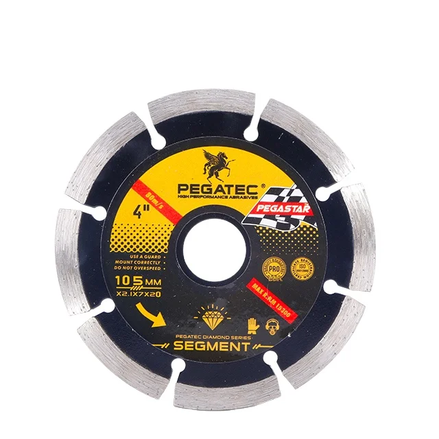 PEGATEC 4 '105 мм сегментированные лезвия для резки алмазной пилы с холодным прессом