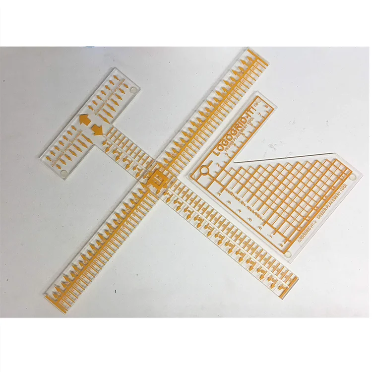 Двухцветные сетчатые шаблоны для шитья и пэчворка метрические мерные акриловые