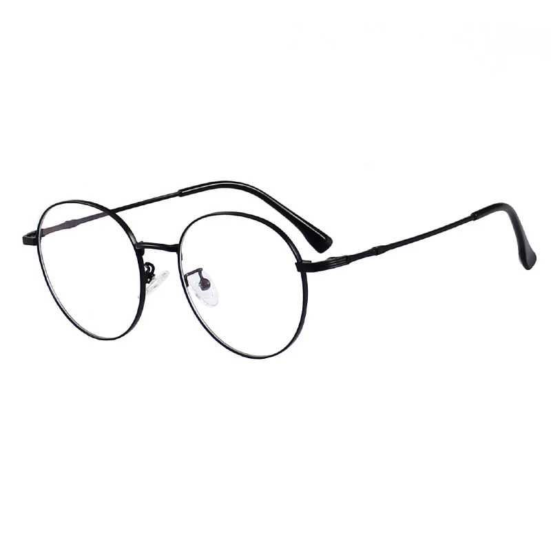 Women High Quality Frame Metal Optical Glasses Big Size Optical Frame Special Temples Metal Glasses