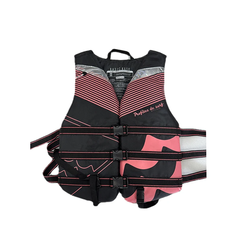 OEM Custom Manufacture Reliable Quality Nylon Black Red Life Jacket