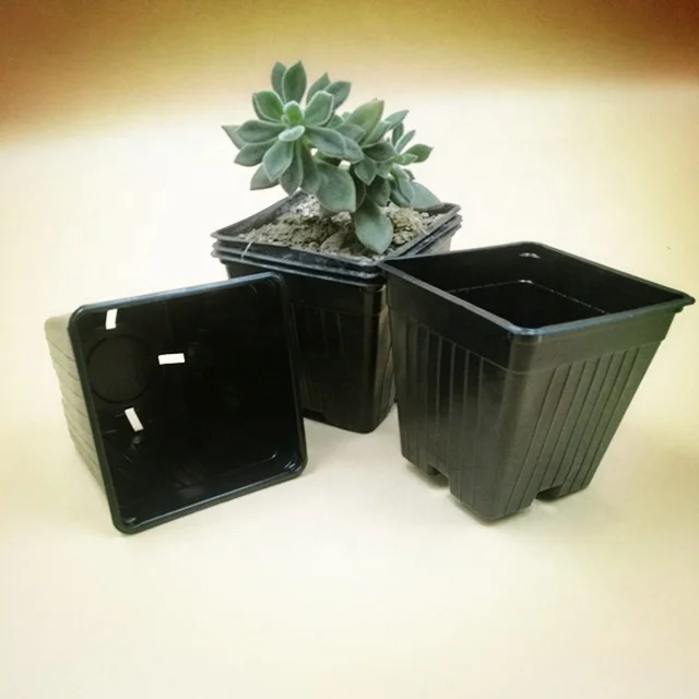 cheap plastic square decorative flower pots pots  plastic trays