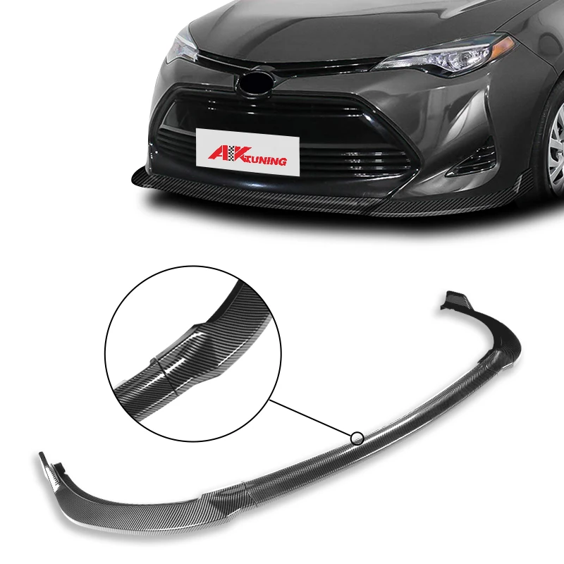 Automotive parts For Toyota Corolla 2017 2018 diffuser Car Front Bumper Splitter Lip Spoiler Diffuser BodyKit