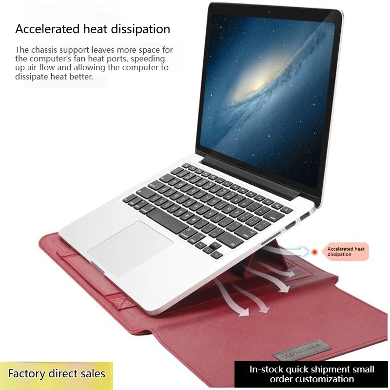 New Laptop Four-Piece Storage Bag + Cooling Bracket + Mouse Pad Laptop Bag For Macbook Laptop Case