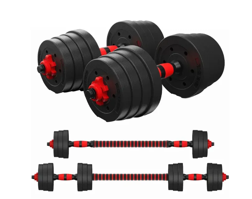 Multi-Shape 2 in 1 Barbell Dumbbells Exercise 10KG 15KG 20KG 30KG 40KG Environmental Protection Cement Material Dumbbells Set