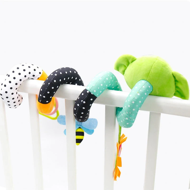 MINGJUN  baby animal elephant bed hanging around the bed, newborn multifunctional puzzle bedside rattle baby 0-1 year old toy