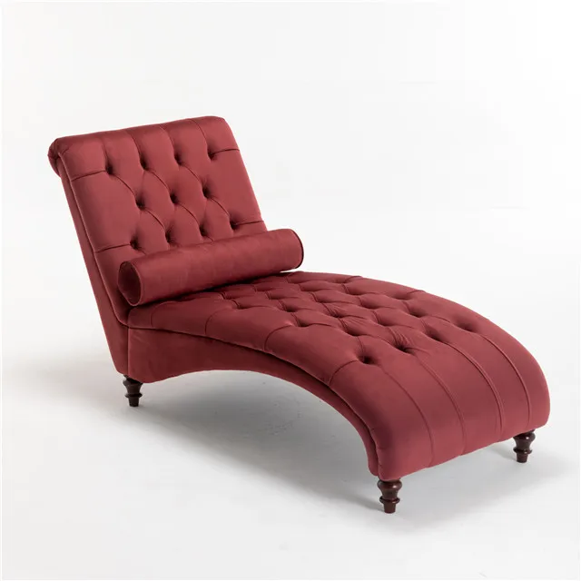 
European single seat hot-selling chaise lounge with the dark brown gourd feets 