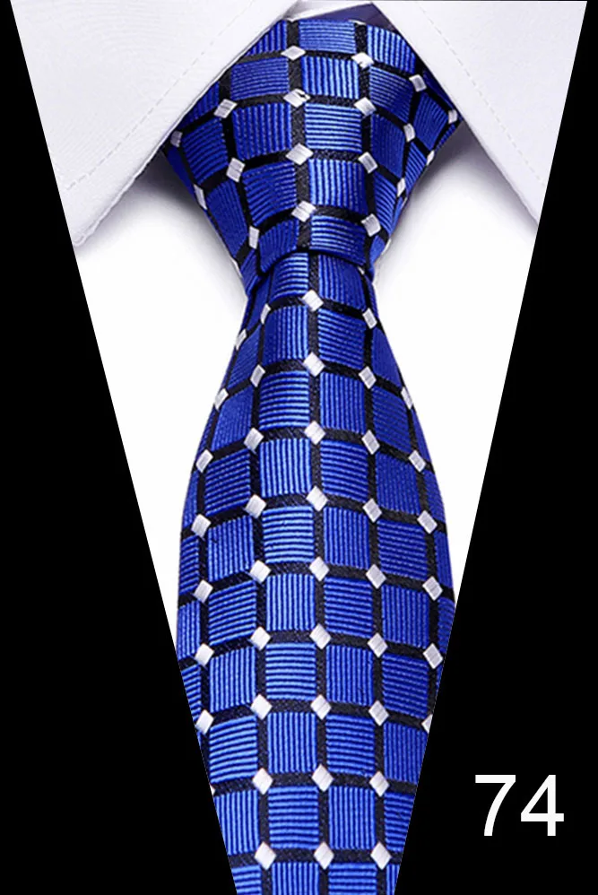 Many style  mens luxury silk men ties  plaid cravatte   7.5cm necktie