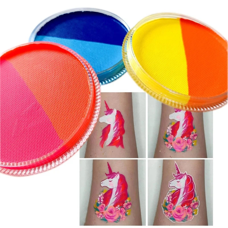 Neon glow in the dark face paint UV body paint for party 30g Double play Non-toxic colorful