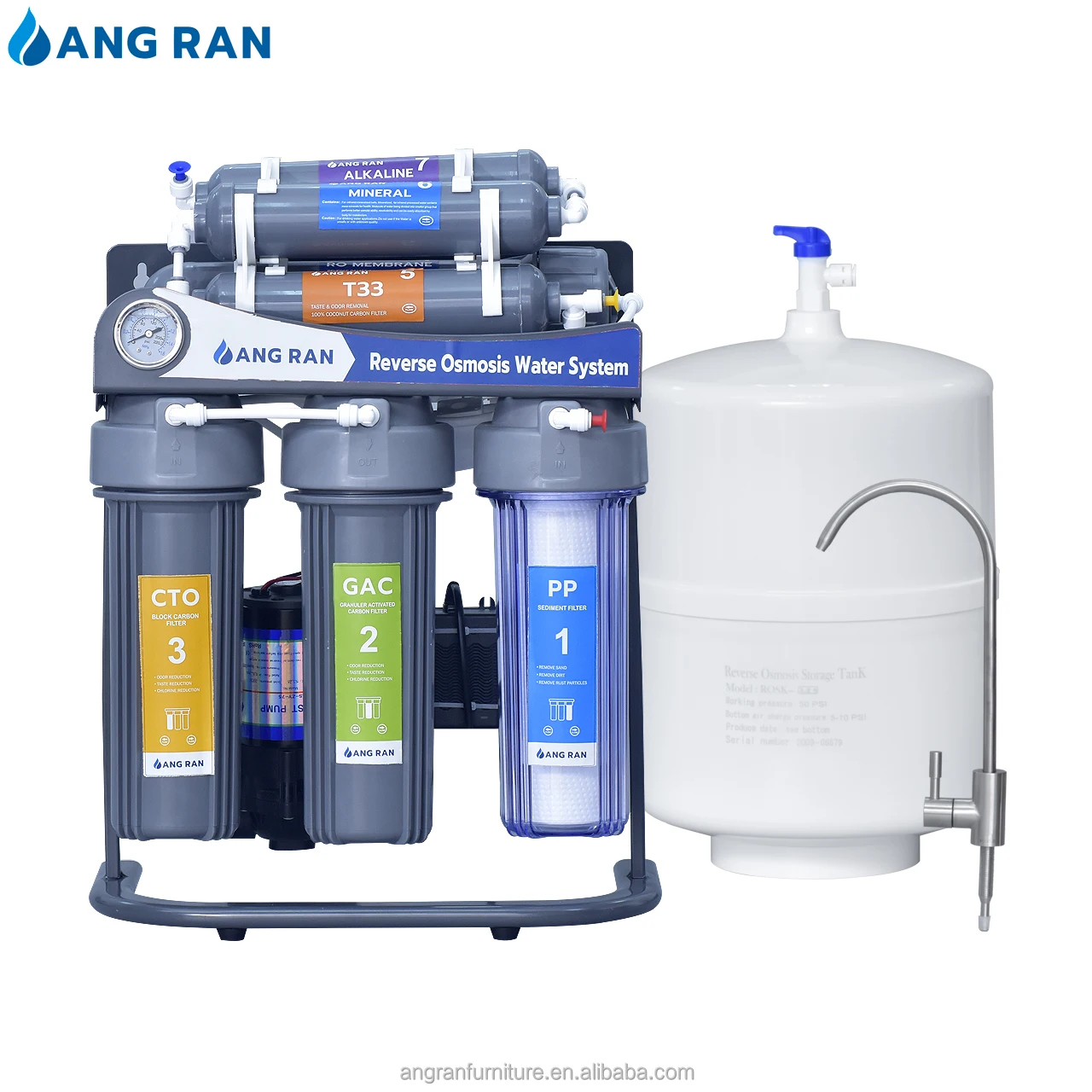 High Technology RO Water Treatment Purifier 400GPD Reverse Osmosis Water Filter System Machine ABS Material 28 Ce Cb Rohs Safety