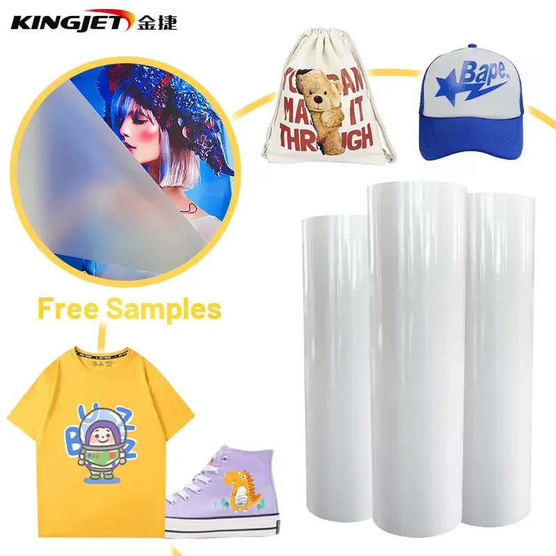 kingjet High Quality pet film dtf Heat Transfer DTF Film roll For DTF Printer Printing