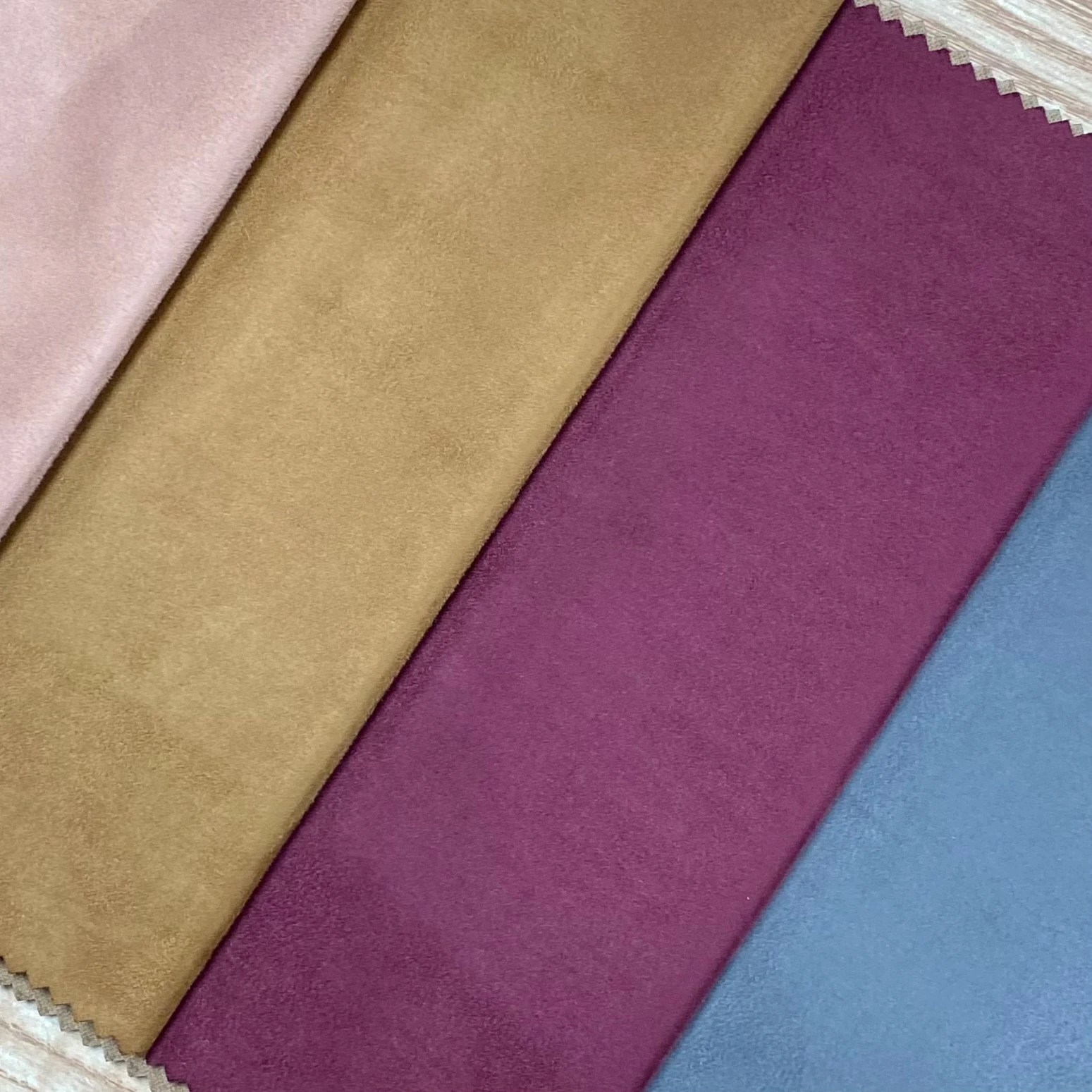 100%polyester suede backing Soft Leather fabric for car seat jacket