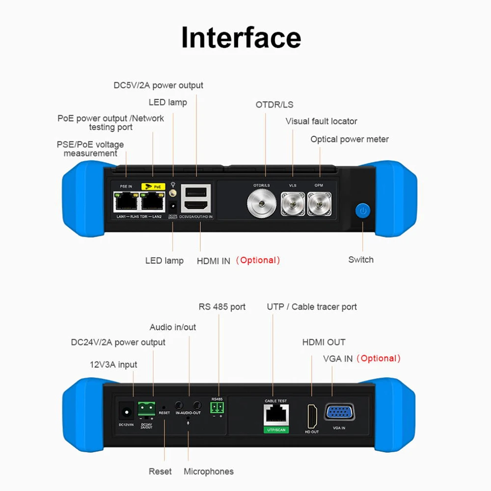 Ipc 6800C Cctv Ip Camera Tester Optical Power Meter And Visual Fault Locator Ipc Tester With Line Finder