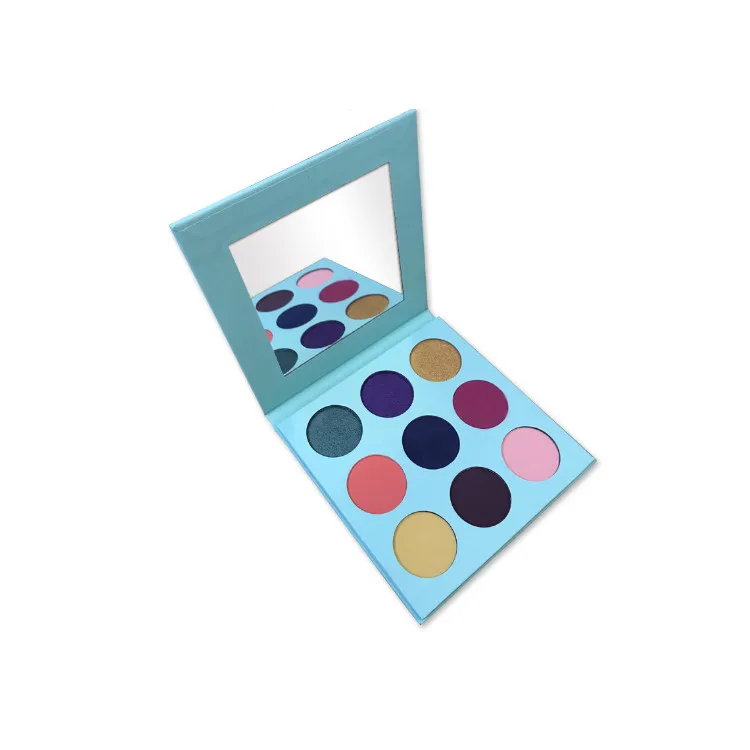 Private Label No Logo Wholesale eyeshadow high pigment eye shadow 9 shades cardboard palette