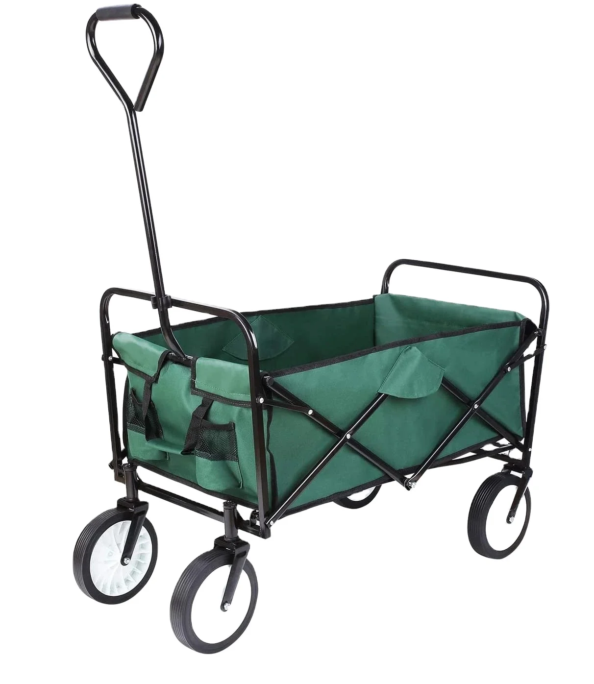 Folding Wagon Cart Utility Outdoor Camping Beach Cart with Universal Wide Wheels Outdoor Camping Shopping Cart Garden