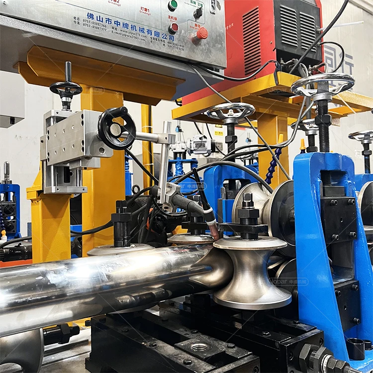 high quality Building Materials Steel Pipe Making Machine / Tube Mill round steel tube production line