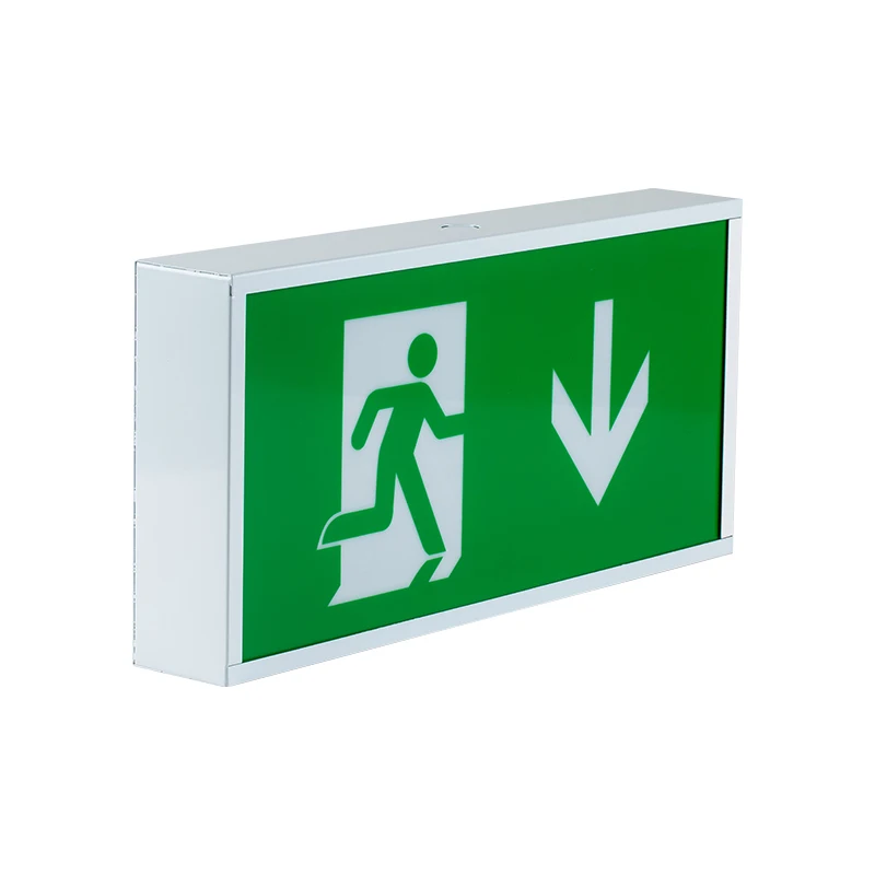 China Factory Rechargeable AC220-240V 3 hours Fire Box LED Emergency Exit Sign Light