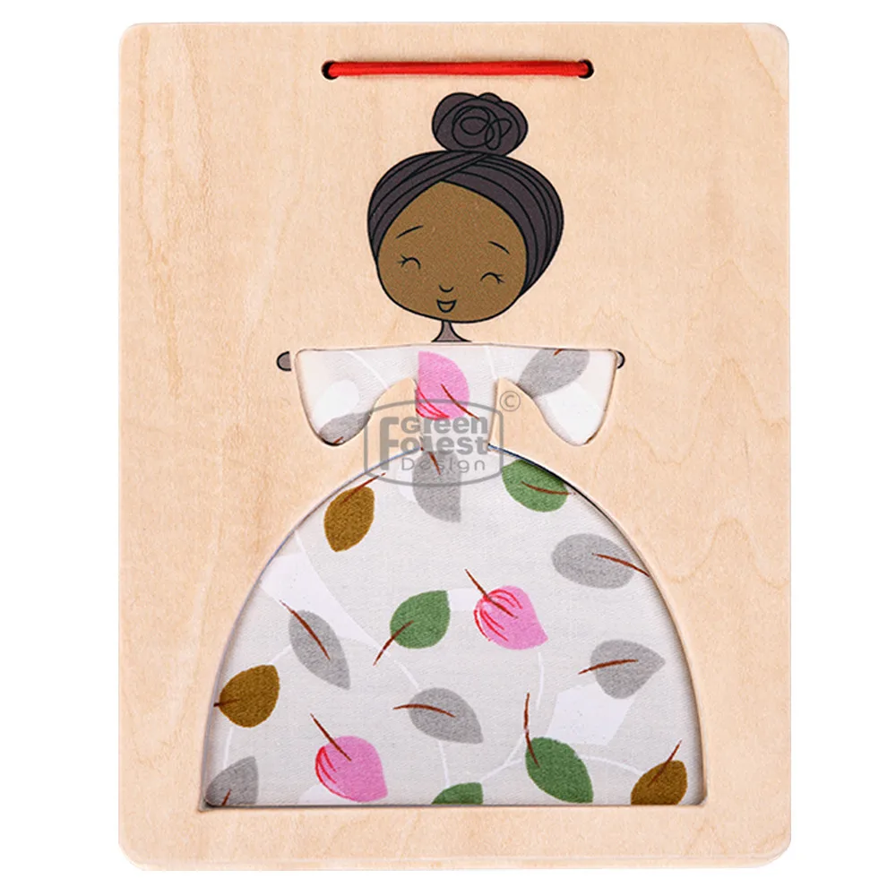 Educational Toy Matching Board dress up toys kids dress up role play wooden dress up toys