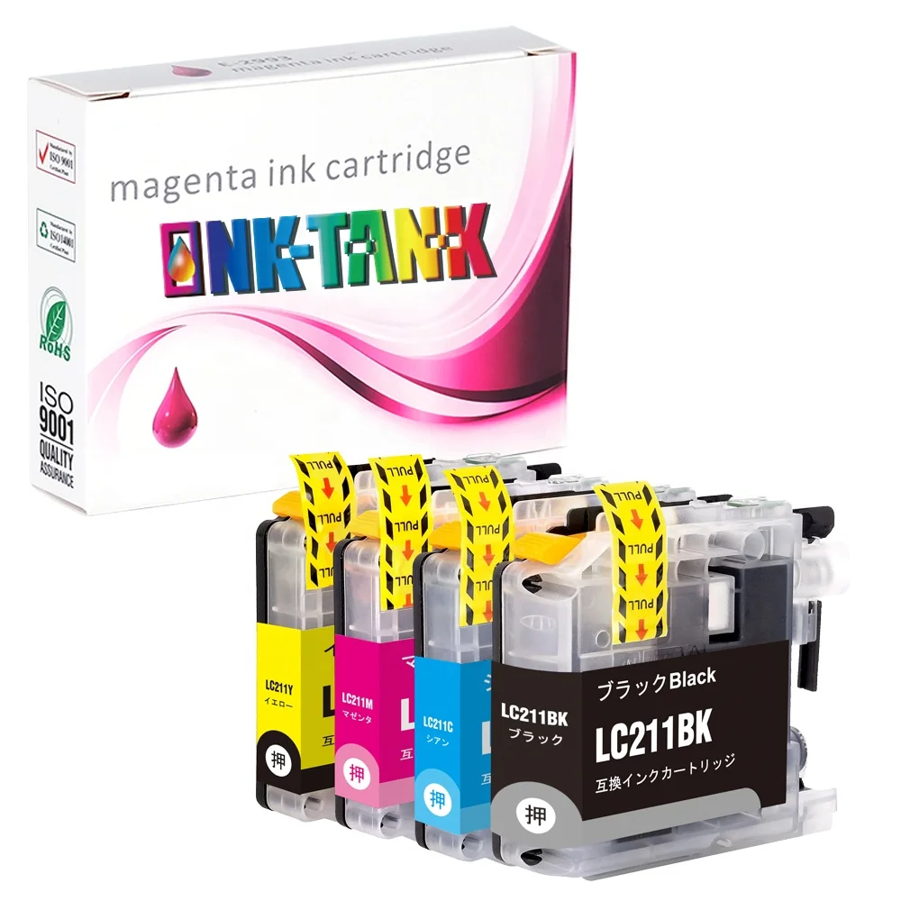 INK-TANK LC211 LC211BK LC213 LC215 LC217 LC 217 LC219 Premium Color Compatible InkJet Ink Cartridge for Brother Printer