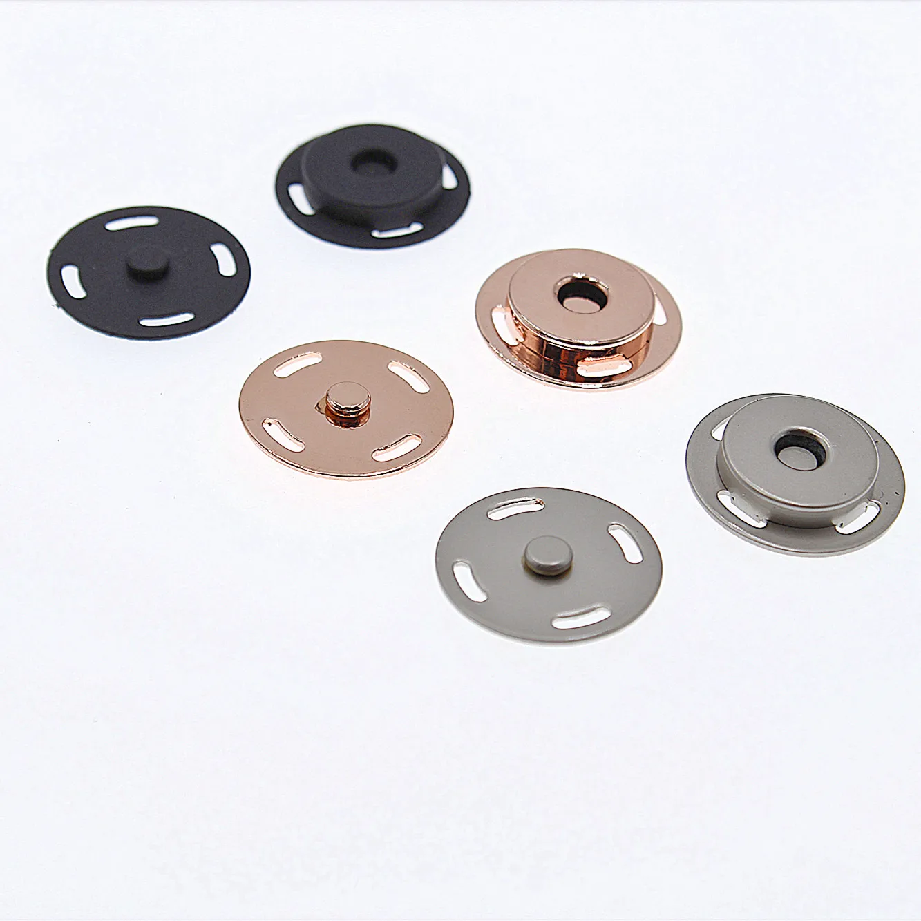 
Factory supply fashion custom embossed 2 parts magnet press buttons 