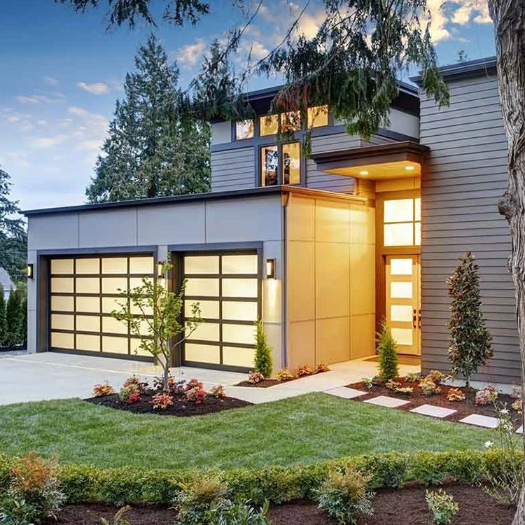 Modern aluminum slatted garage doors Tilt vertical plain folding garage doors USA Australia