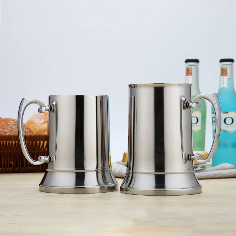 Double-layer Beer Cup Bar Hotel Supplies 304 Stainless Steel  Cocktail Cup Flame Cup Mug