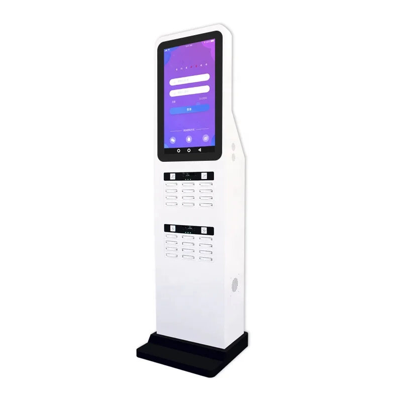 
24 Ports OEM Sharing power bank rental system with advertising screen charging station power bank 