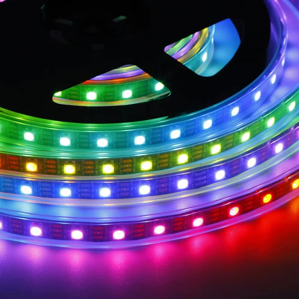 Dream Color RGBW Addressable SK6812 5V IP65 Silicone Tube Waterproof IC 6812 Pixel LED Strip Light