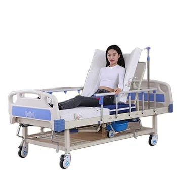 Factory wholesale ABS manual  nursing bed multi-function medical bed elderly home patient bed