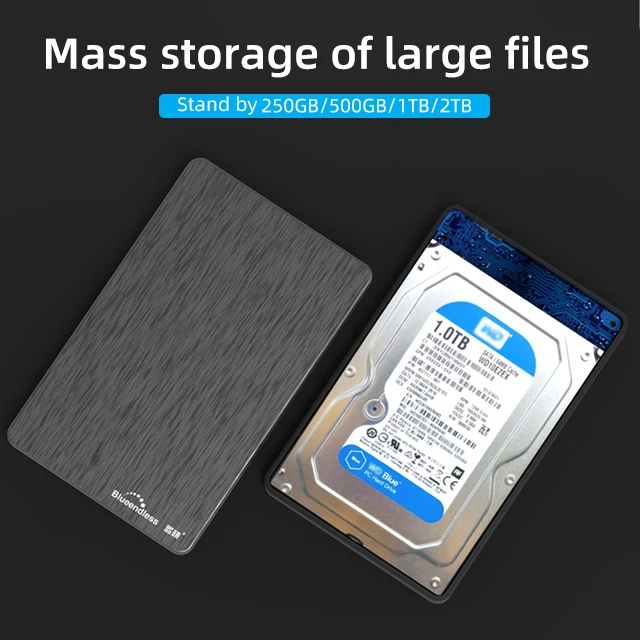  Высокоскоростной Алюминиевый портативный внешний жесткий диск 2 5 дюйма USB3.1 HDD 1 ТБ Hdd для