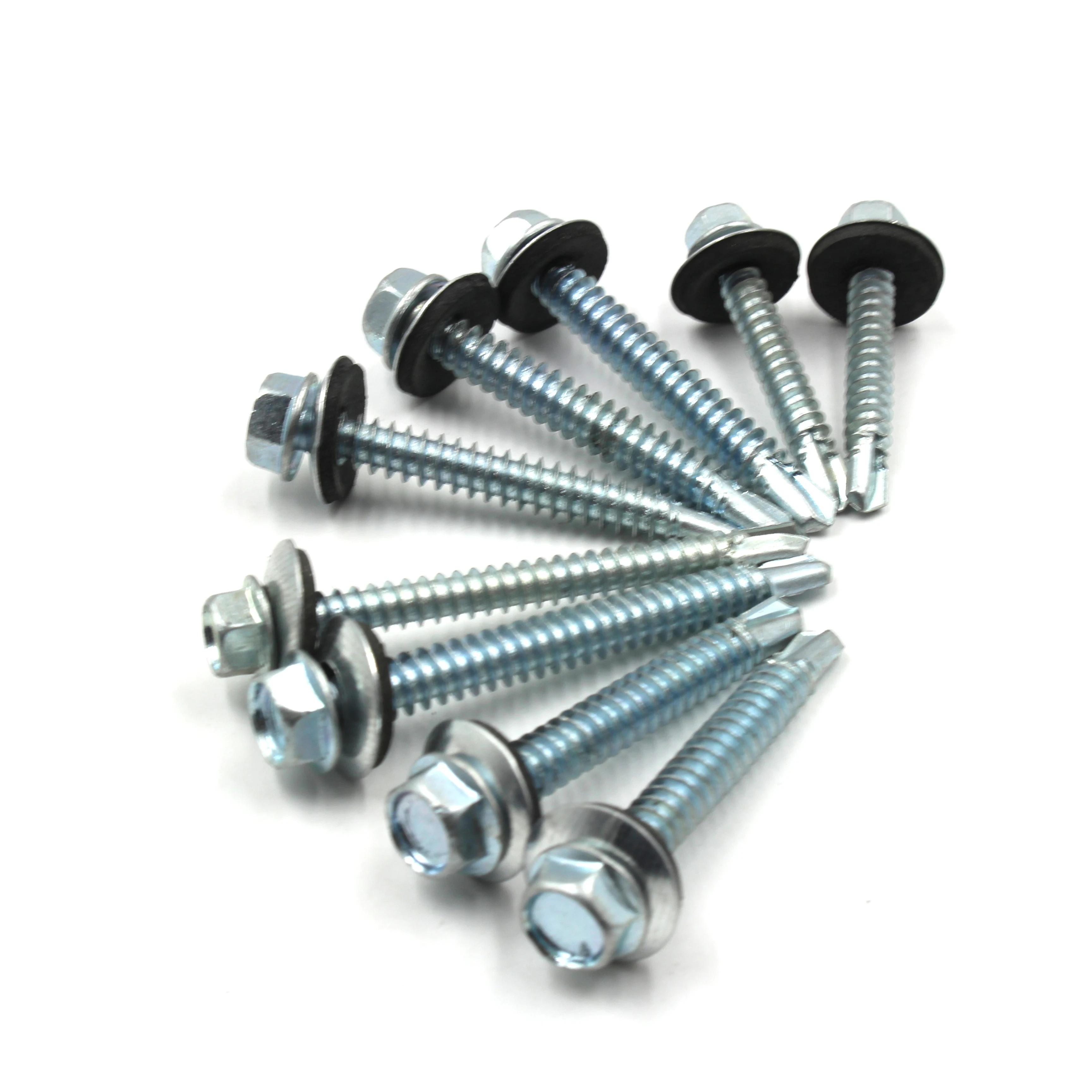 Supply Cheap Hex Head Selfing Drill Screw Drilling Screws EPDM Washer China Steel Structure /roof Construction DIN Galvanized DB