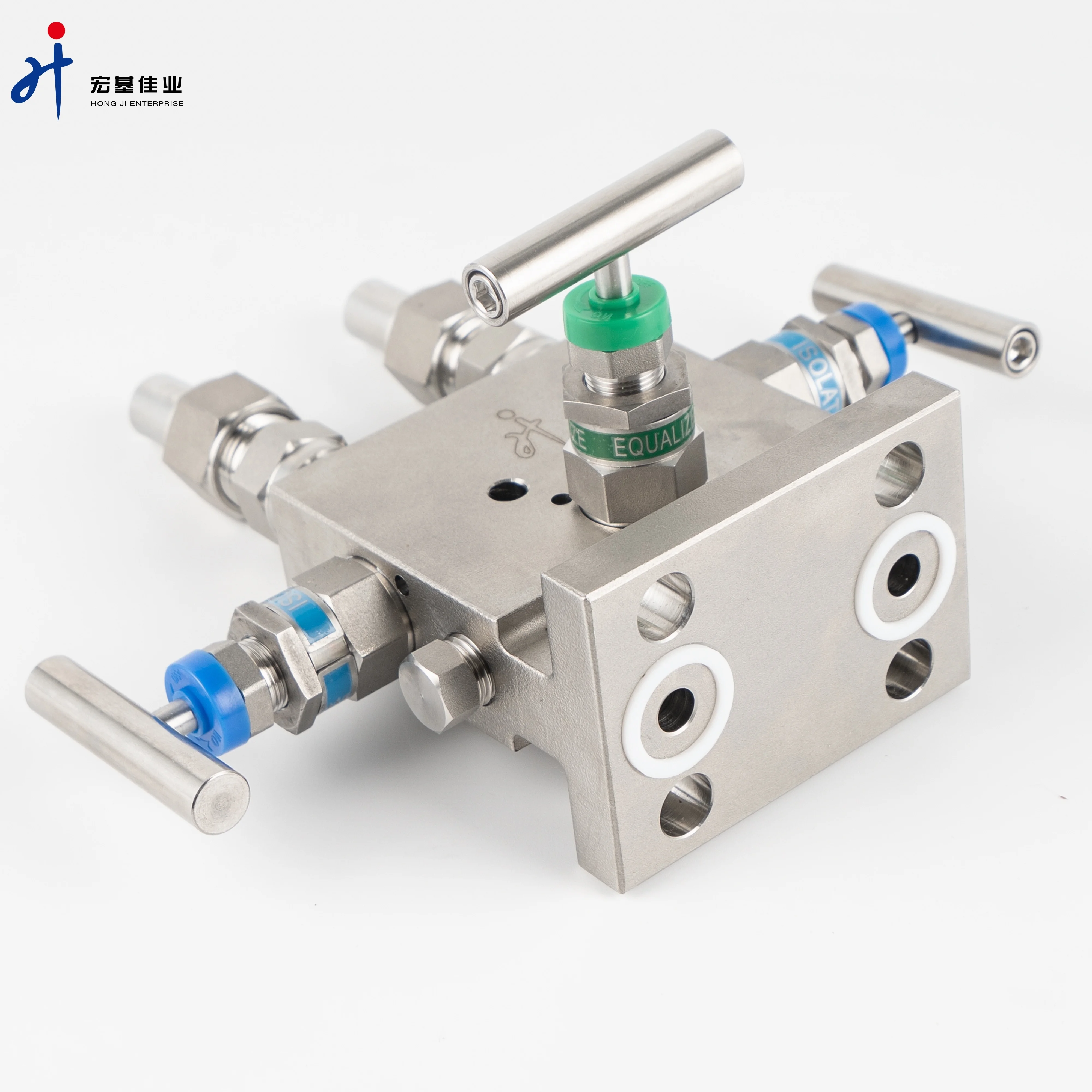Hydraulic Manifold T type Stainless Steel 6000psi 3 valve Manifolds For Differential pressure transmitter