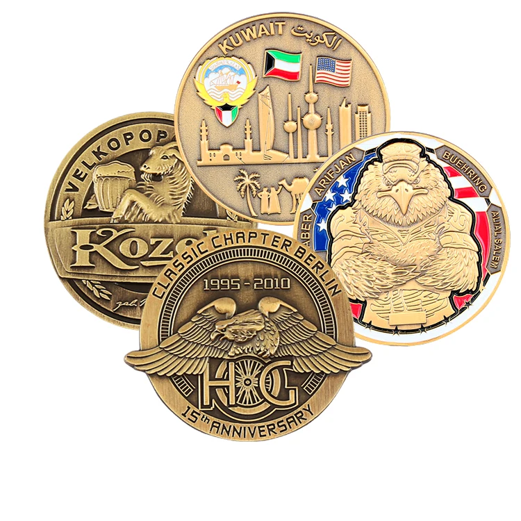 Free Logo Design Metal Coins Manufacture 3D Gold Silver Copper Brass Blank engraved Cheap Coin Souvenir Custom Challenge Coin