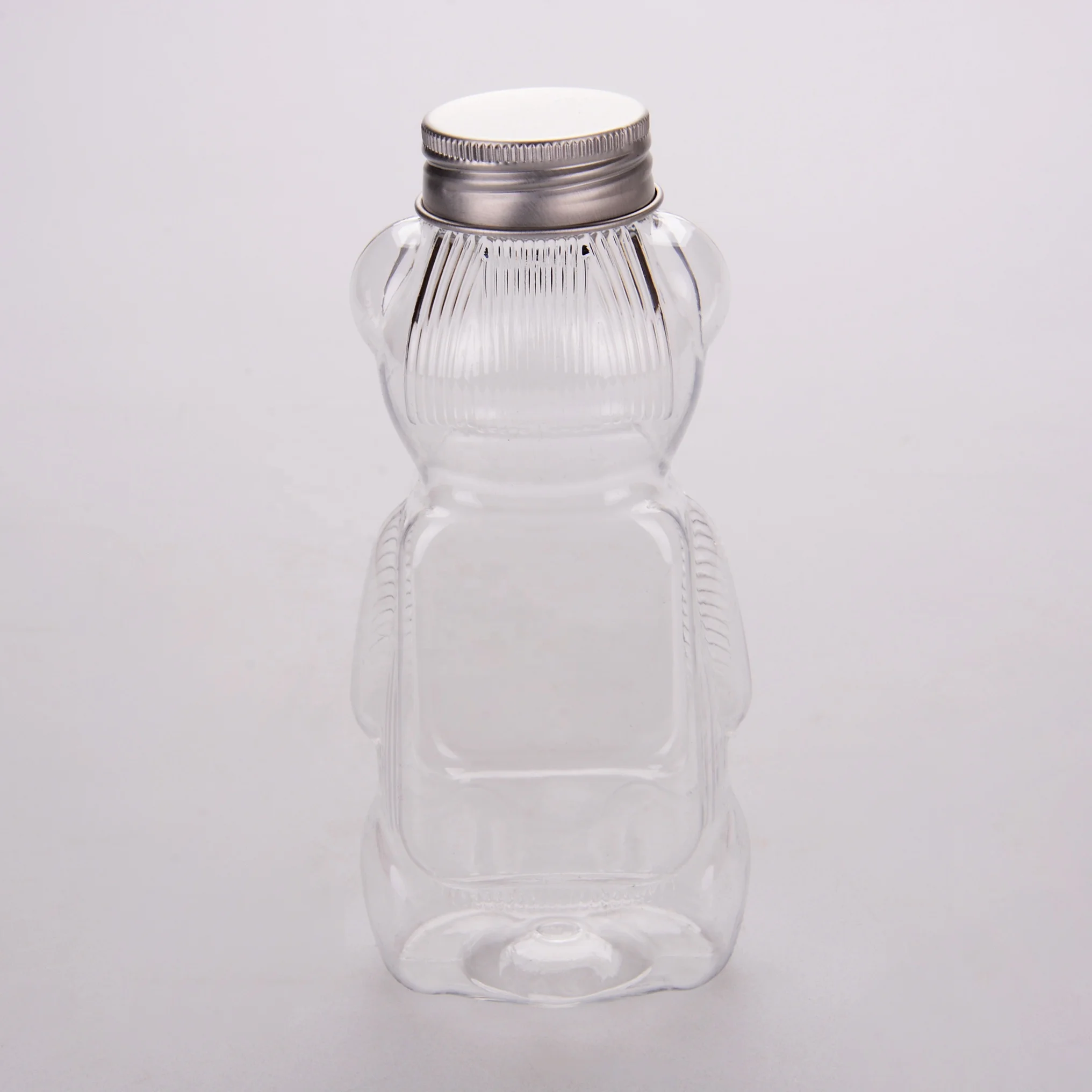 Attractive Fashion Design Bear Shape Bottle PET Animal Plastic Milk Juice 300ML Milk Tea Honey Bear Bottle