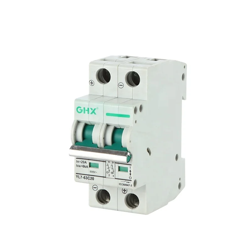 2P 6KA  500V 32A DC miniature circuit breaker MCB for solar pv system