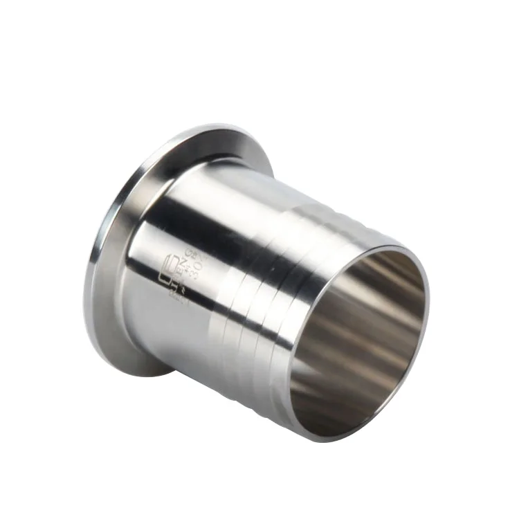 Sanitary Stainless Steel 304 316L Tri Clamp Ferrule Adapter Rubber Hose Barb Adapter