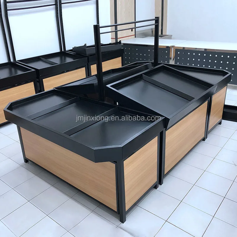 Supermarket Retail Store Shelves Wood Fruit And Vegetable Shelf Display Stand Rack For Supermarket And Fruit Shop