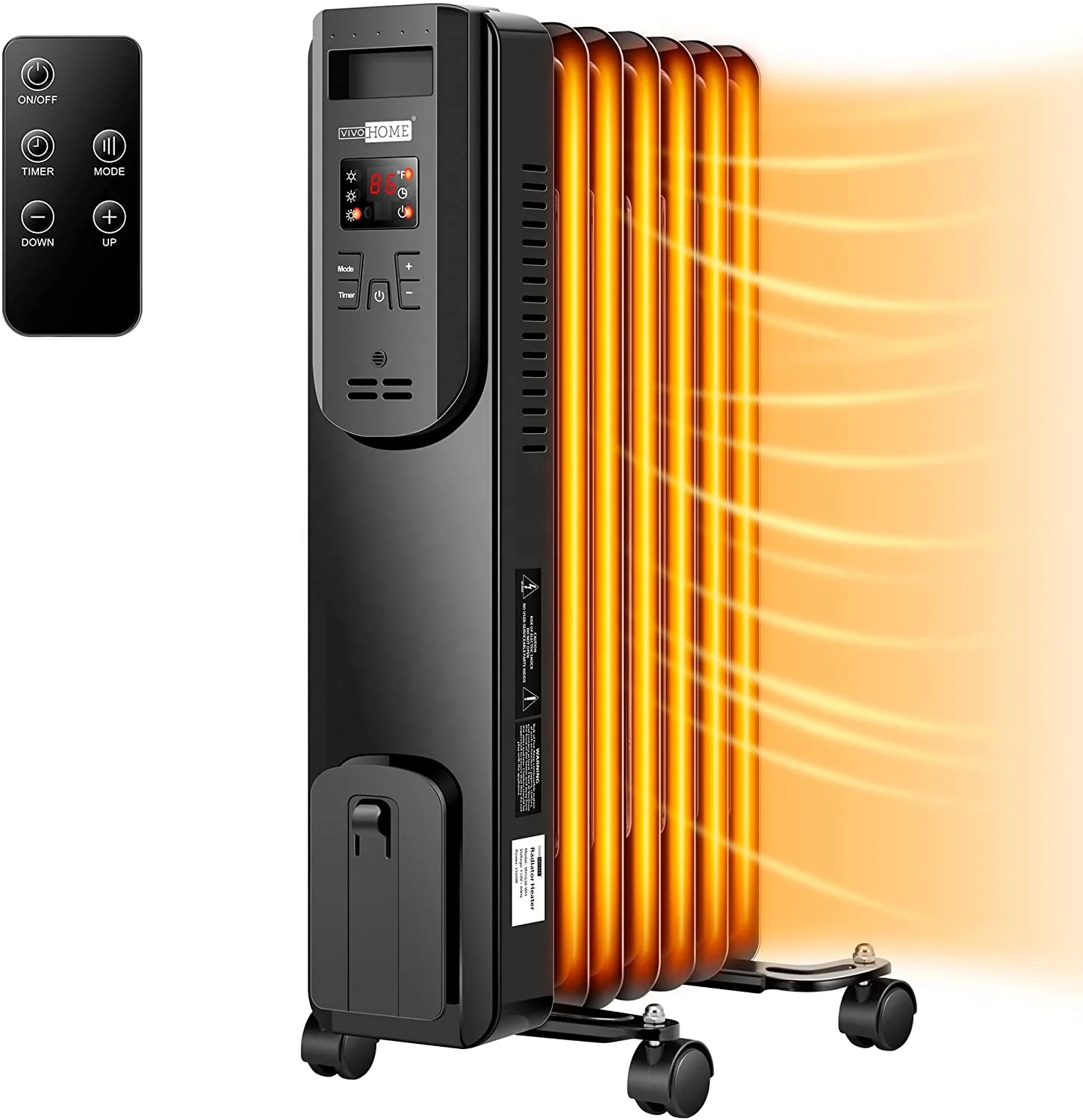 Масляный обогреватель светодиодный дисплей таймер 12H 1000 Вт ~ 2500 горячая распродажа ЭЛЕКТРИЧЕСКИЙ КОМНАТНЫЙ домашний масляный радиатор