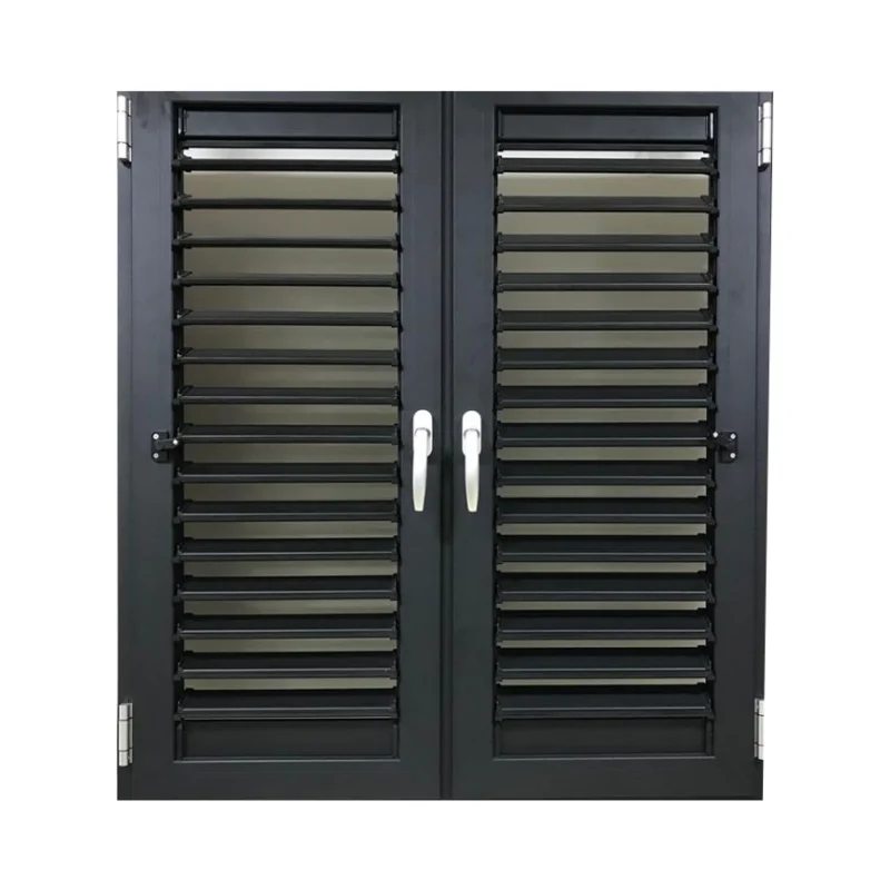 New Design Hurricane Impact Metal Window Shutters Aluminium Louver Window/Jalousie External Shutters Door