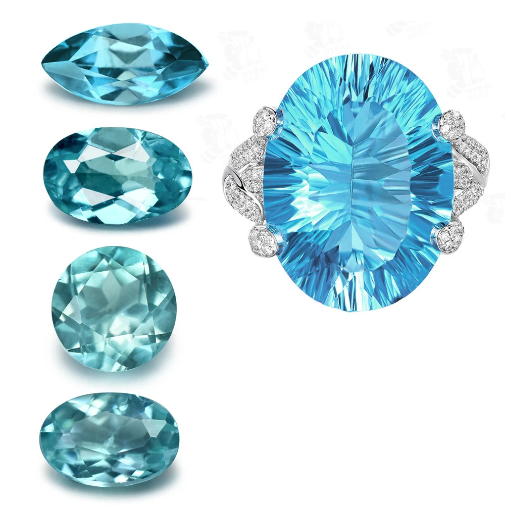 Manufacturer Source High Quality Natural Blue Green Apatite Quartz Stones For Low Prices