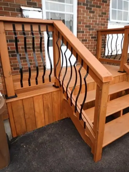 Decorative Metal Deck Balusters for Outdoor Railing Fence Outdoor Garden Matte Black Iron Spindles Deck Railing iron balusters